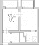 Продается 1-комн. квартира, 33.4 м²
