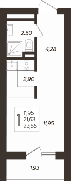 Продается 1-комн. квартира, 22.27 м²