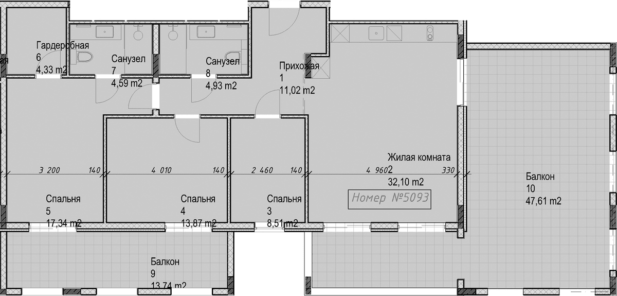 Продается 3-комн. квартира, 96.6 м²
