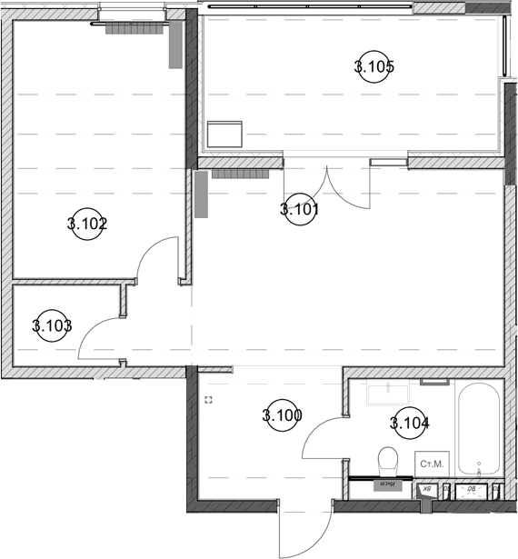 Продается 1-комн. квартира, 47.6 м²