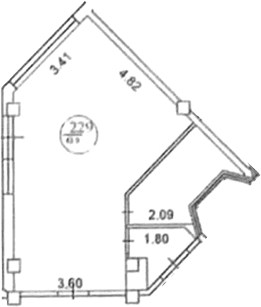 Продается 1-комн. квартира, 43.9 м²