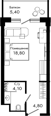 Продается 1-комн. квартира, 27.7 м²