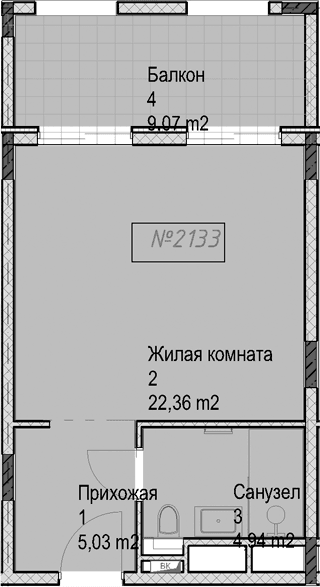 Продается 1-комн. квартира, 32.3 м²