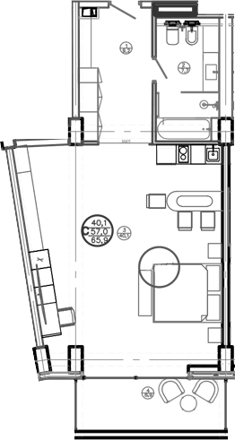 Продается 1-комн. квартира, 46.8 м²
