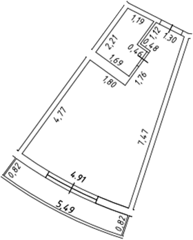 Продается 1-комн. квартира, 32.4 м²