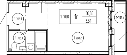 Продается 1-комн. квартира, 30.85 м²