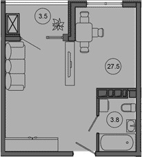 Продается 1-комн. квартира, 31.3 м²