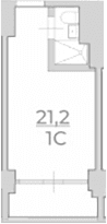 Продается 1-комн. квартира, 21.2 м²