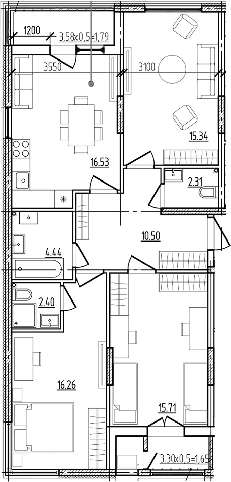 Продается 4-комн. квартира, 83.49 м²