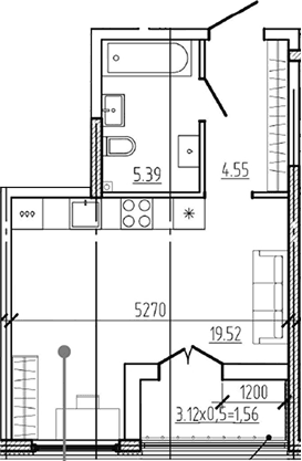Продается 1-комн. квартира, 29.46 м²