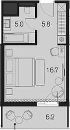 Продается 1-комн. квартира, 27.5 м²