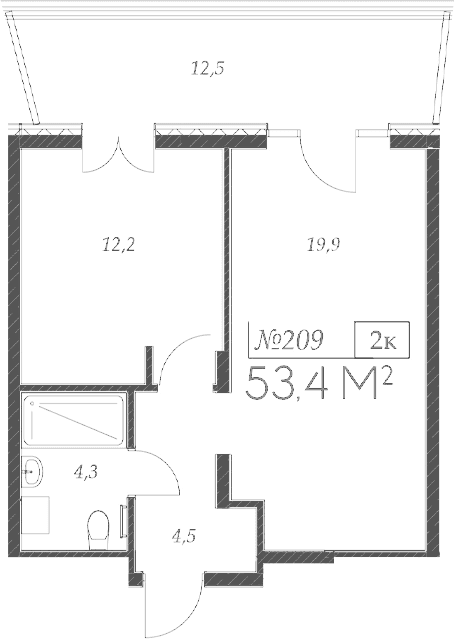 Продается 2-комн. квартира, 40.9 м²