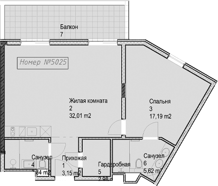 Продается 2-комн. квартира, 64.8 м²
