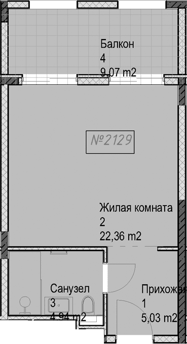 Продается 1-комн. квартира, 32.3 м²
