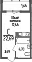 Продается 1-комн. квартира, 20.85 м²
