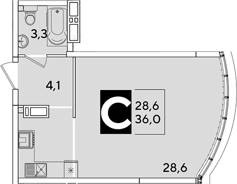 Продается 1-комн. квартира, 36 м²