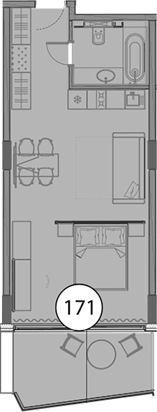 Продается 1-комн. квартира, 51.4 м²