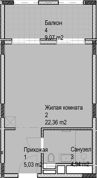 Продается 1-комн. квартира, 32.3 м²