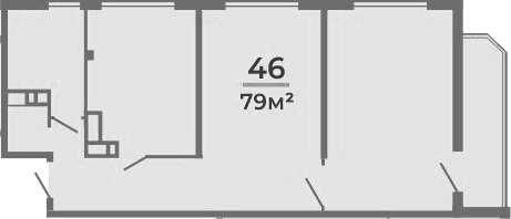 Продается 1-комн. квартира, 72.3 м²