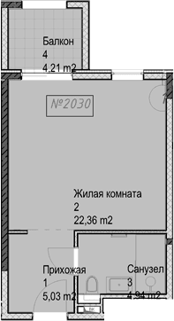 Продается 1-комн. квартира, 32.29 м²