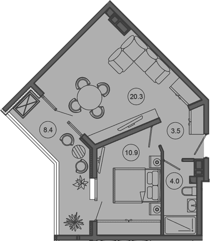 Продается 2-комн. квартира, 38.7 м²