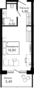 Продается 1-комн. квартира, 27.7 м²