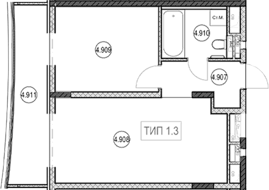 Продается 2-комн. квартира, 40.3 м²