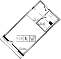 Продается 1-комн. квартира, 27.53 м²