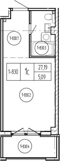 Продается 1-комн. квартира, 27.19 м²