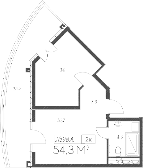 Продается 2-комн. квартира, 38.6 м²