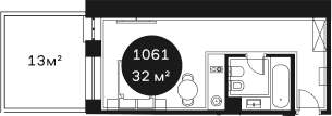 Продается 1-комн. квартира, 31.72 м²