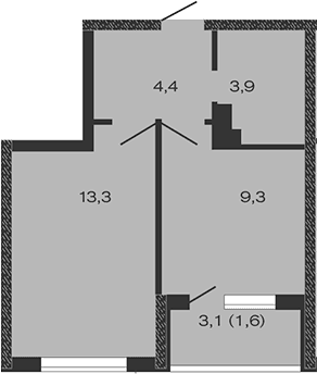 Продается 1-комн. квартира, 30.9 м²