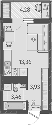 Продается 1-комн. квартира, 20.75 м²