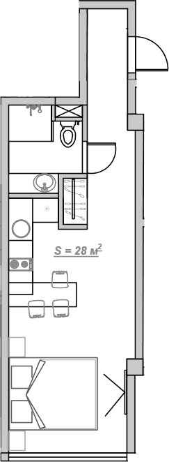 Продается 1-комн. квартира, 29.2 м²