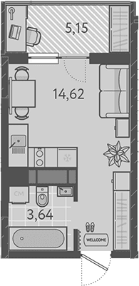 Продается 1-комн. квартира, 18.26 м²