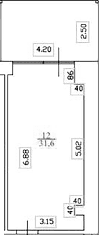 Продается 1-комн. квартира, 31.6 м²