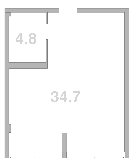 Продается 1-комн. квартира, 39.3 м²