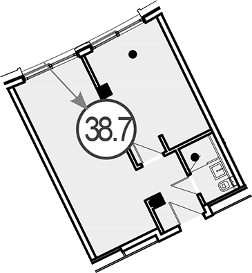 Продается 1-комн. квартира, 38.7 м²