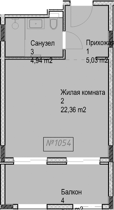 Продается 1-комн. квартира, 32.3 м²