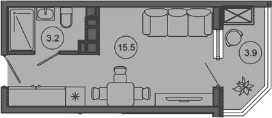 Продается 1-комн. квартира, 18.7 м²