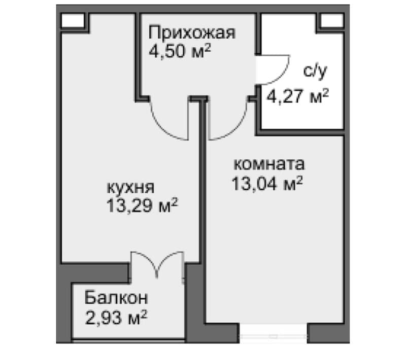 Продается 1-комн. квартира, 32.85 м²
