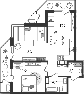 Продается 3-комн. квартира, 58.4 м²