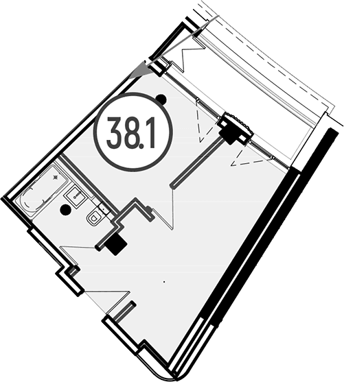 Продается 1-комн. квартира, 38.1 м²