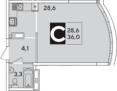 Продается 1-комн. квартира, 36 м²
