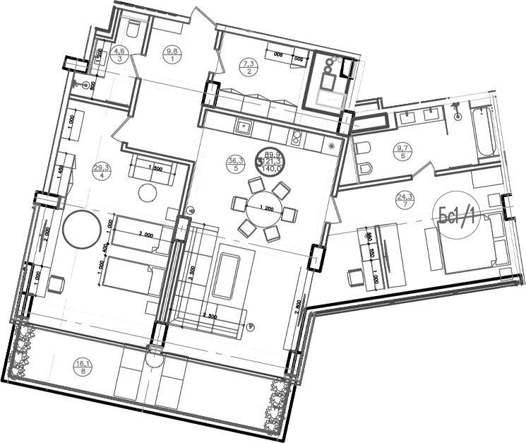 Продается 2-комн. квартира, 123.5 м²