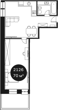 Продается 1-комн. квартира, 69.77 м²