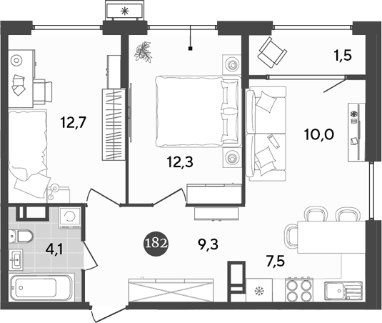 Продается 3-комн. квартира, 55.9 м²