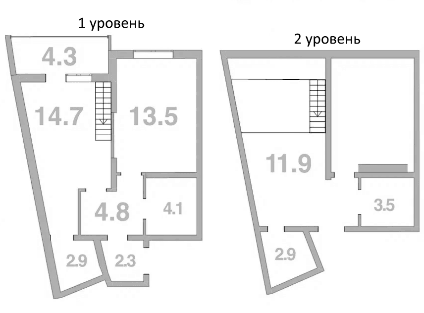 Продается 1-комн. квартира, 61.15 м²