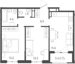 Продается 3-комн. квартира, 53.95 м²