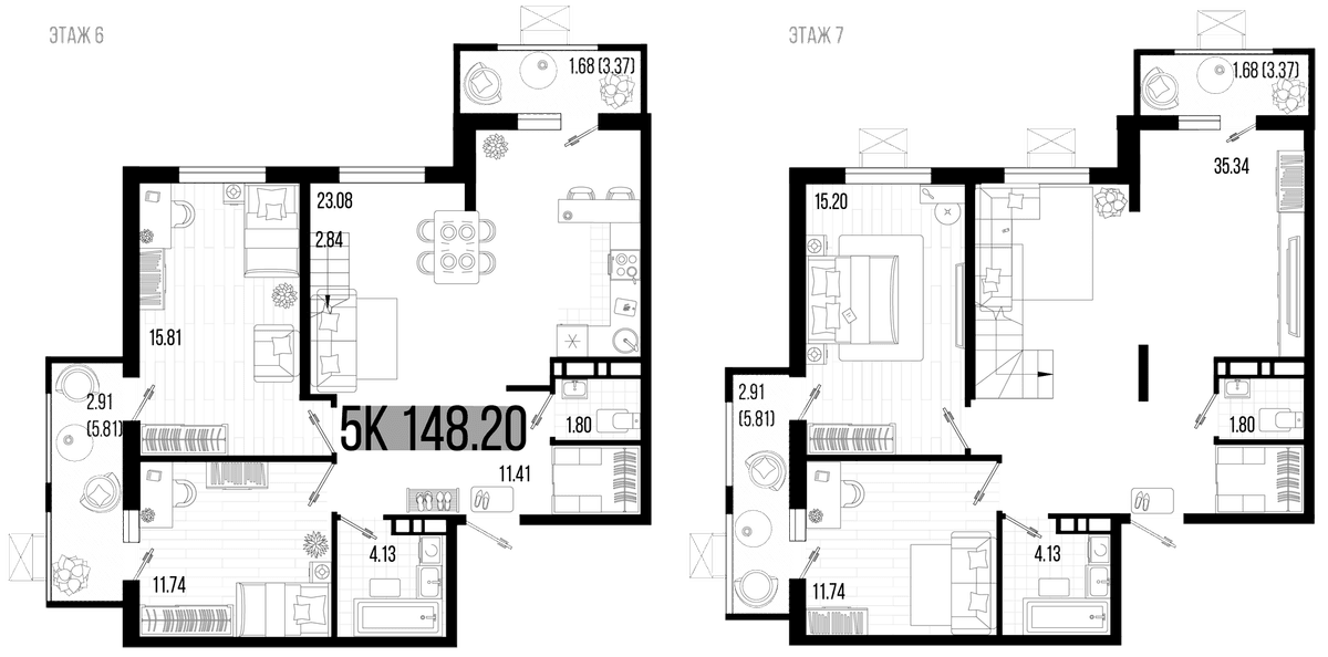 Продается 5-комн. квартира, 139.02 м²